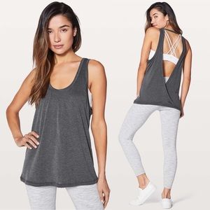 Lululemon Tied To It Tank in Heathered Black